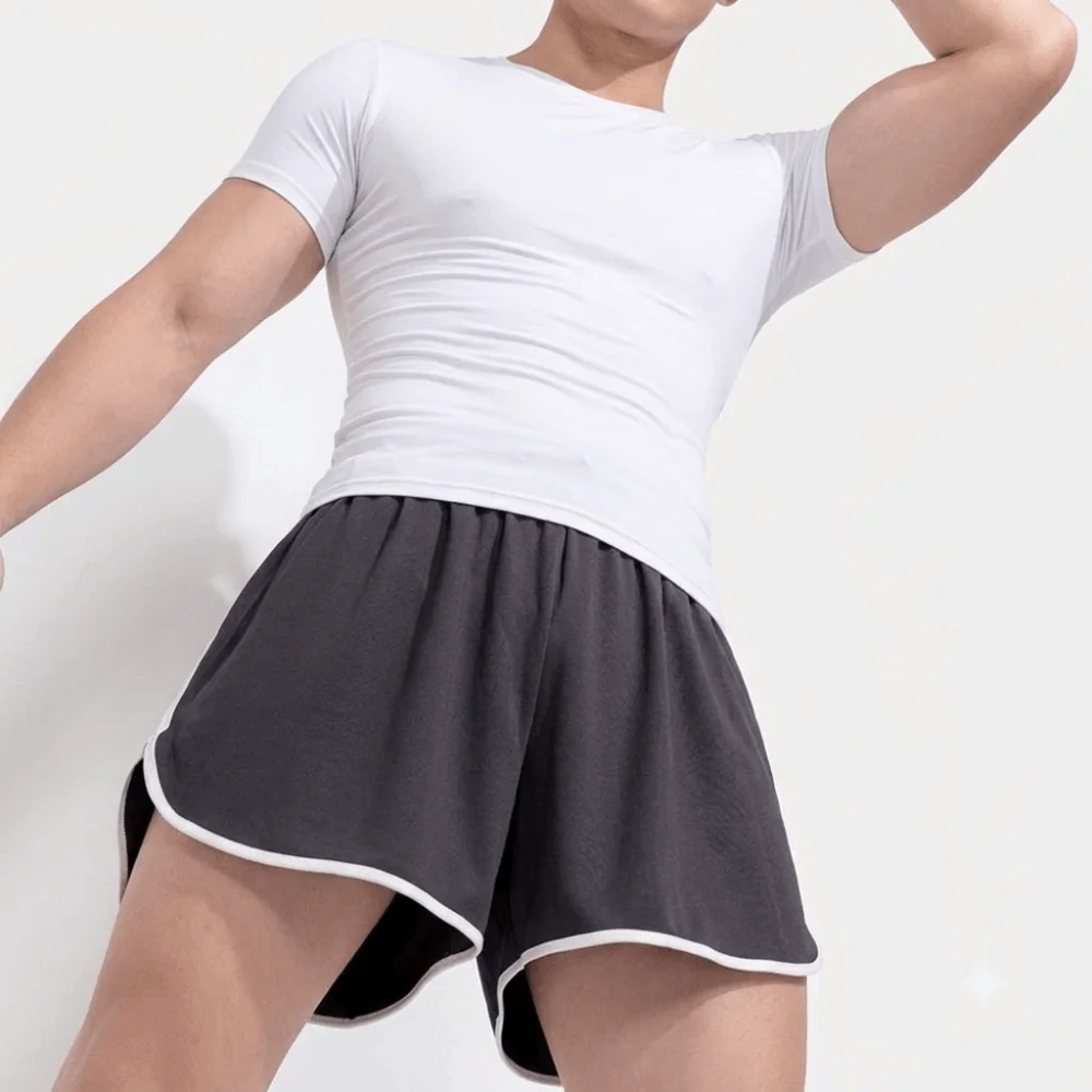 Loose Crotch Less Men's Sleeping Skirt Sleep Artifact No Underwear Pajama Pants Cool Side Split Bottomless Underpants Sleepwear