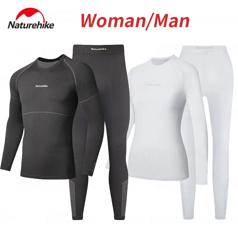 Naturehike Outdoor Winter Quick-Drying Sports Underwear Set Men/Women Running Thermal Clothing Bamboo Charcoal Fibre Comfort