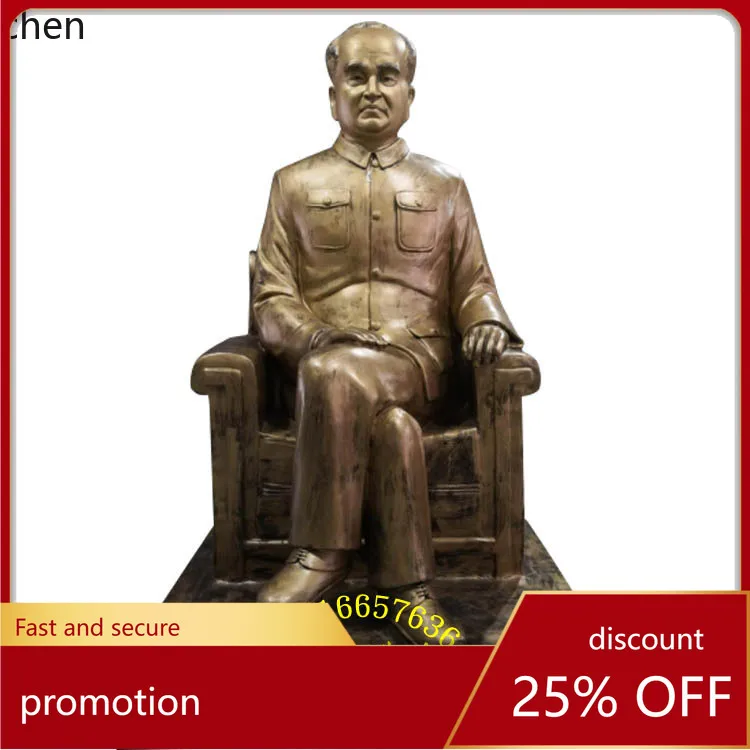 Cz1 zhu de statue fiberglass resin ten marshal statue chairman mao statue