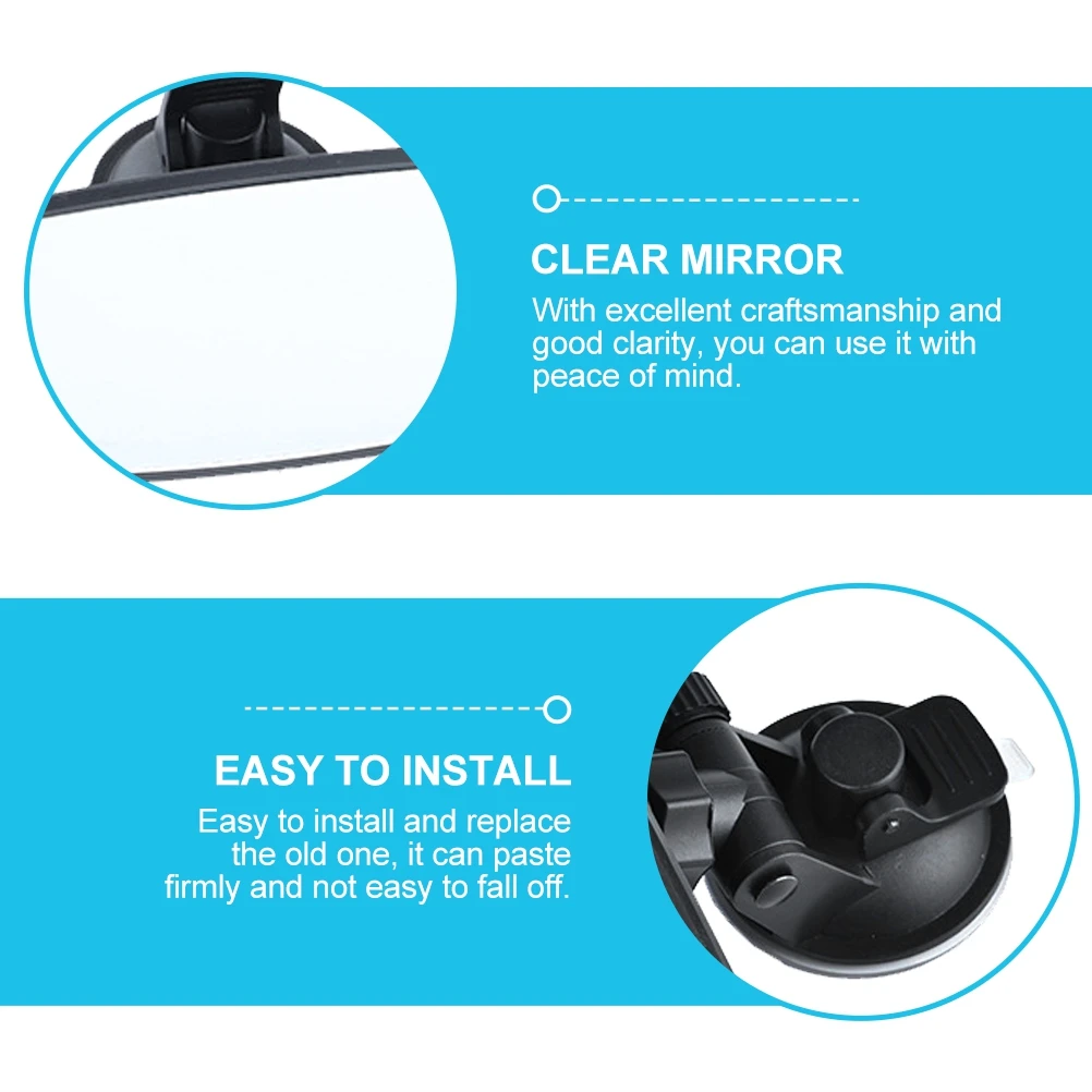 

Large Field Rear View Auto Interior Car Inner Rearview Durable Abs Glass Material Easy Install Lightweight Creative Design