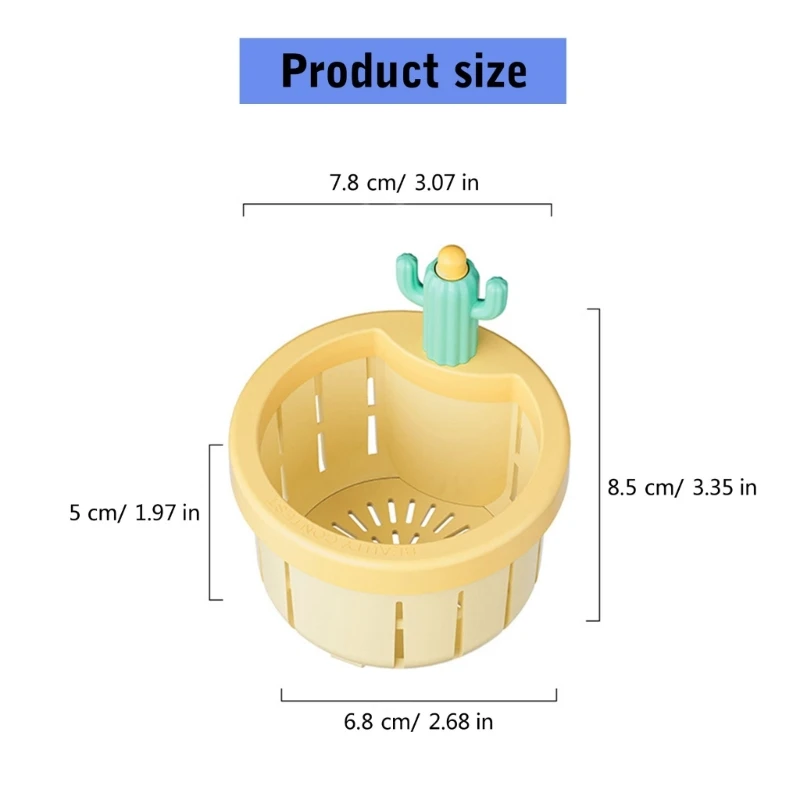Innovative Cactus Kitchen Sink Filter Easy Press Portable Sink Drain Multiple Use Cactus Sink Strainer Basket for Home