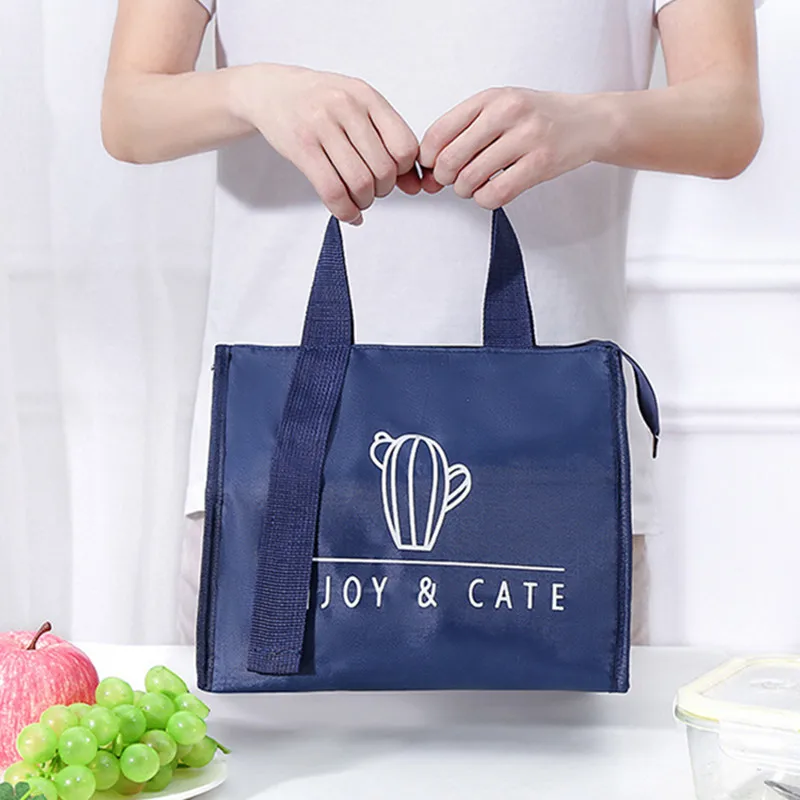 Cute Portable Women\'s Thermal Lunch Bags for Office Picnic Insulation Food Storage Container Bento Boxes Cooler Bag Pouch