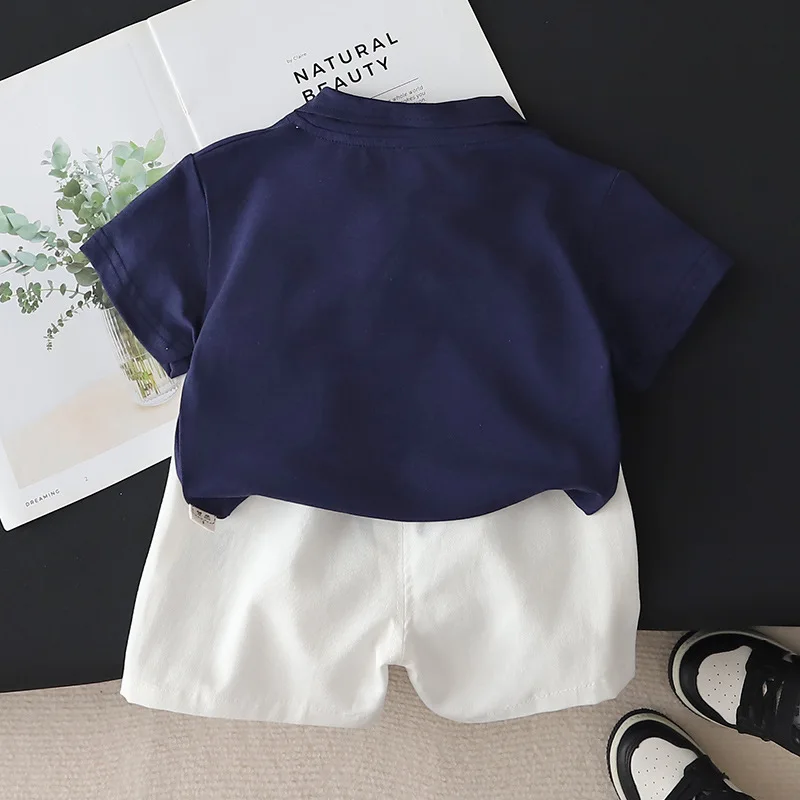 New Summer Fashion Baby Boys Clothes Suit Children Classic Polo T-Shirt Shorts 2Pcs/Set Toddler Clothing Costume Kids Tracksuits