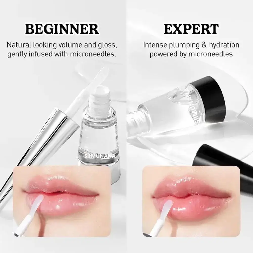 Koreaanse Lip Voller Olie, Hydraterende Volumizing Clear High-Shine Lipgloss, Microneedling Effect, Langdurige Vocht Lipgloss