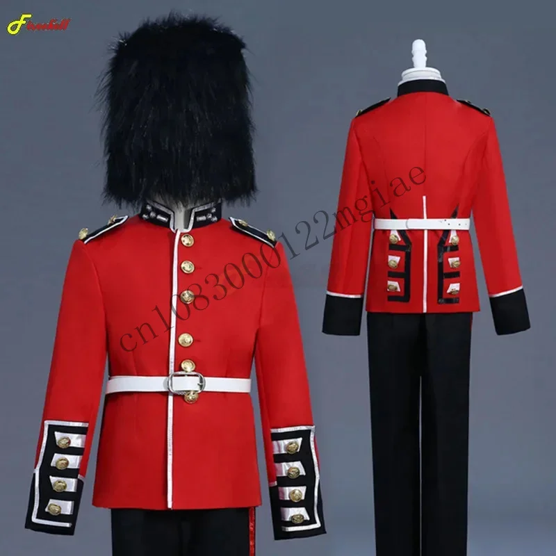 

Europe British Royal Costume Child Queen'S Guard Blazer With Pants Prince William Soldiers Halloween Cosplay Costu CMM221