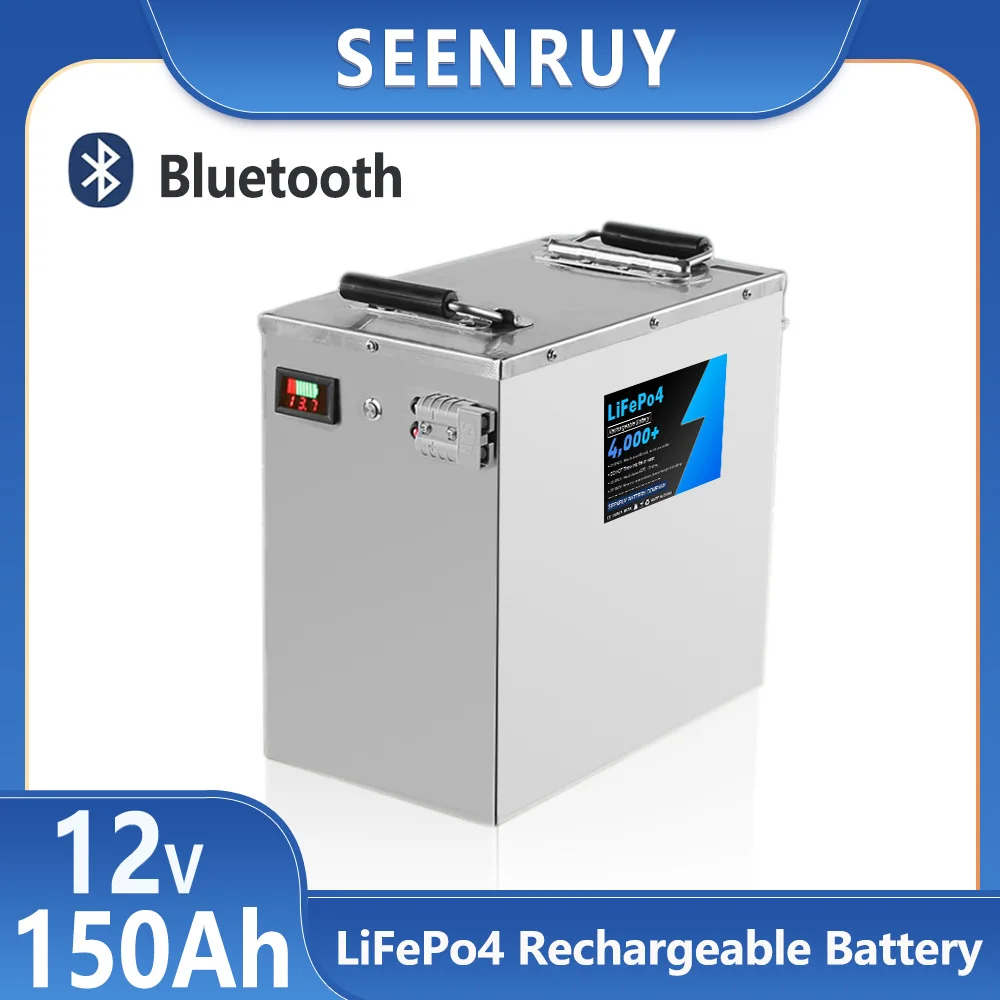 

12v 150AH Lifepo4 With 100A 150A 200A Lithium Iron Phosphate Battery Perfect For RV Solar Energy Storage +10A Charger