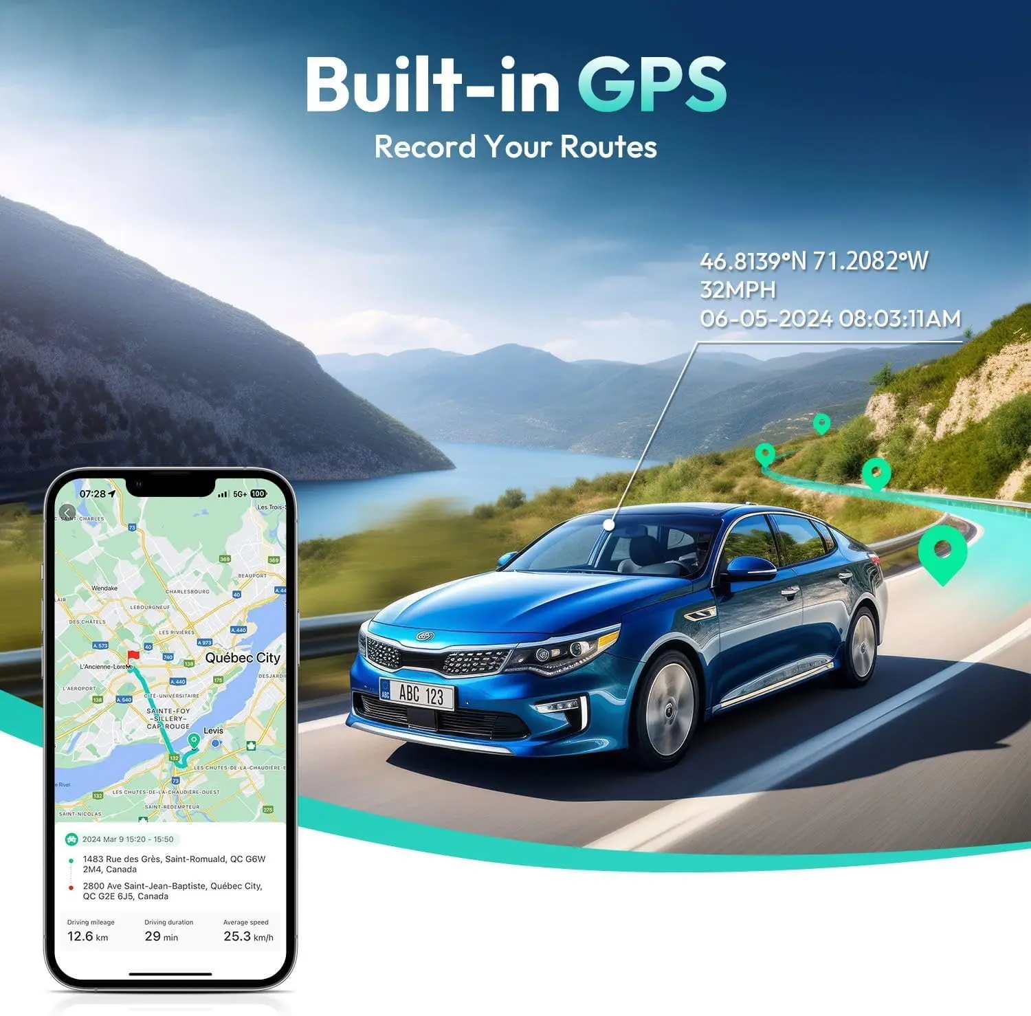 4K داشكام أمامي وخلفي، 170 ° Ultra Wide، ADAS، IMX415، رؤية ليلية، WiFi GPS، تسجيل حلقة، بطاقة 64 جيجابايت مجانية #6