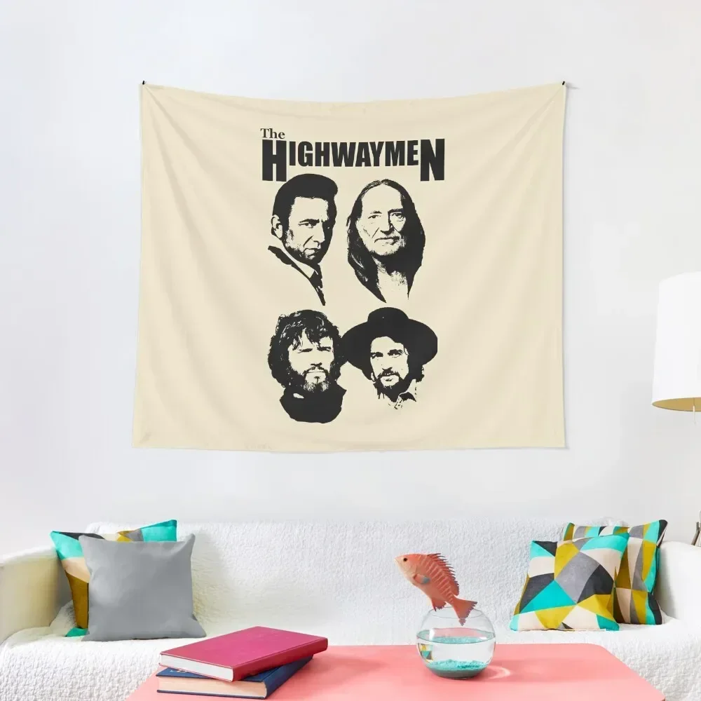 

Outlaw Country Super Group - The Black Stencil-2 Tapestry Home Decorators Wallpapers Home Decor Custom Tapestry