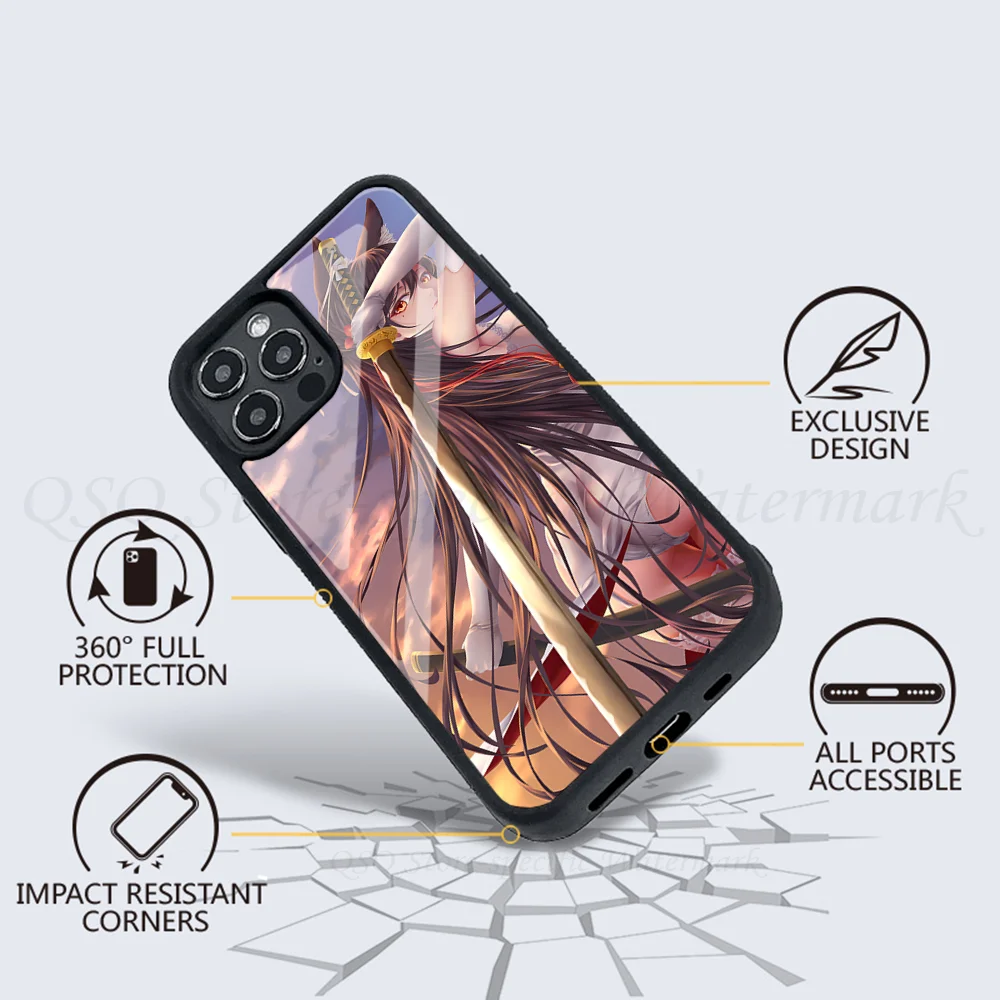 Atago Azur Lane Phone Cases For IPhone 15 14 13 Pro Max 11 12 Mini Alex Mirror TPU Shell