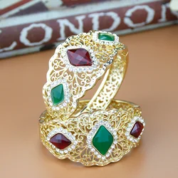 Neovisson High Quality Women Bangle Luxury Gold Color Bride Wedding Jewelry Algeria Morocco Bracelet Wrist Jewelry