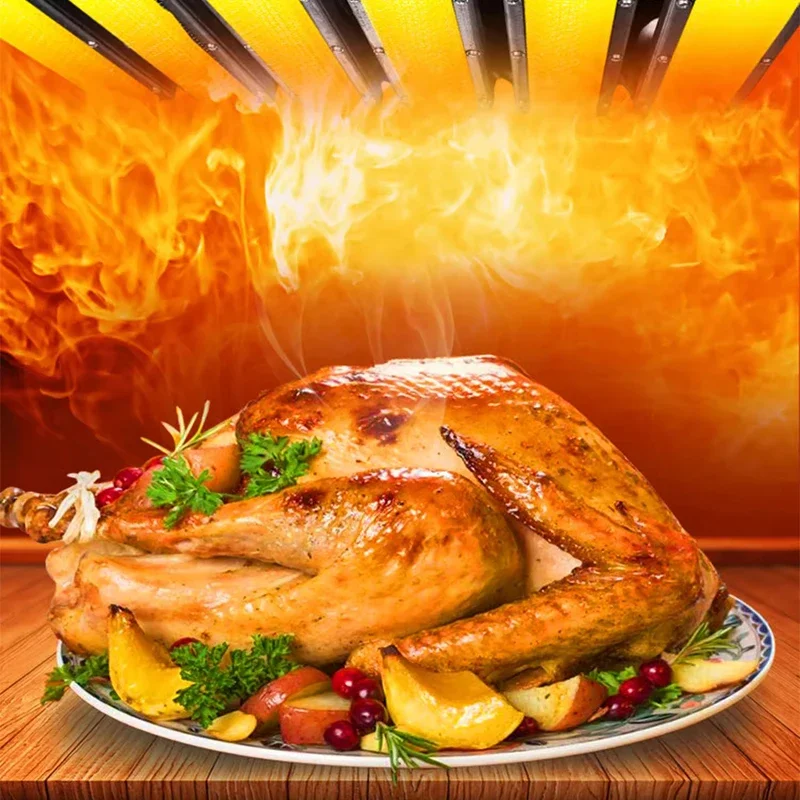 เครื่องซาลาแมนเดอร์เชิงพาณิชย์บาร์บีคิวสไตล์ญี่ปุ่นสำหรับย่างพื้นผิวที่ให้ความร้อนด้วยแก๊สปลาบาร์บีคิวอินฟาเรดไร้ควัน