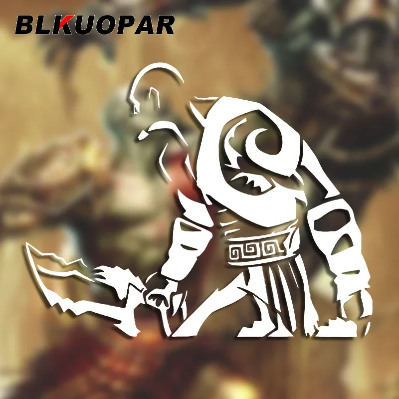 BLKUOPAR God of War Game Kratos Car Stickers Personality Decal Occlusion Scratch Die Cut Windows Air Conditioner Car Goods