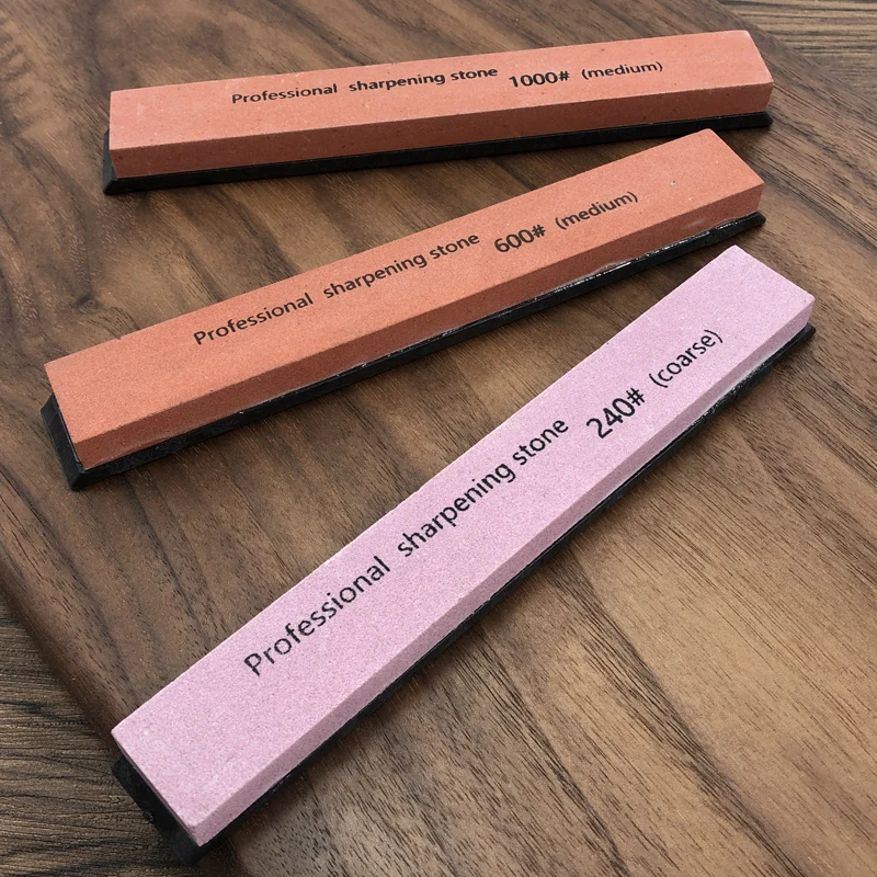 White alundum 3pcs Thick 240 600 1000# knife sharpener Single Angle sharpener stone Honing System sharpening stone Whetstone