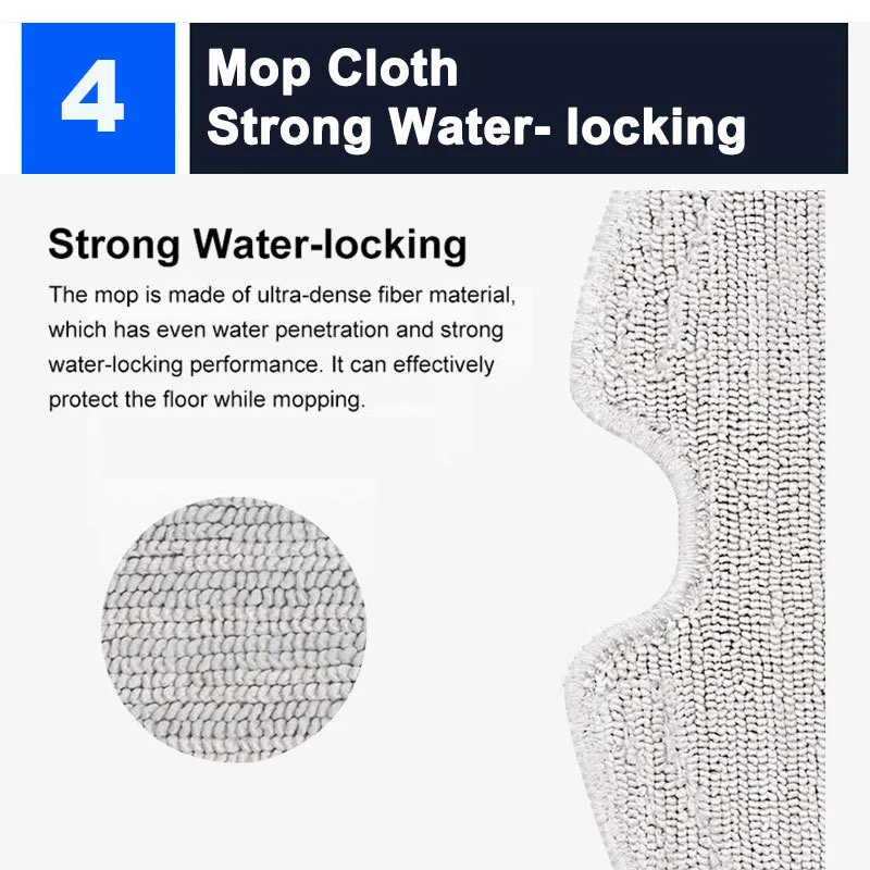 Filtre Vadrouille pour Roborock S5,S502-00,S502-02,S5 Max, Dock, Dock MaxV, Dock Pure,E4,E5 Aspirateur Accessoires Brosses Hepa Filtre Pièces