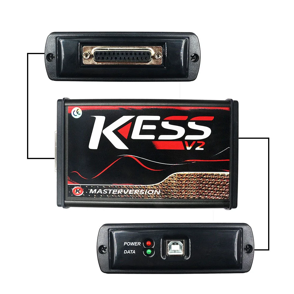 EU Version ECU Programming Tuning Tool for Kess V2 V5.017 & KTAG V7.020 - OBD2 Car Trucks Master with BDM Software, Red PCB