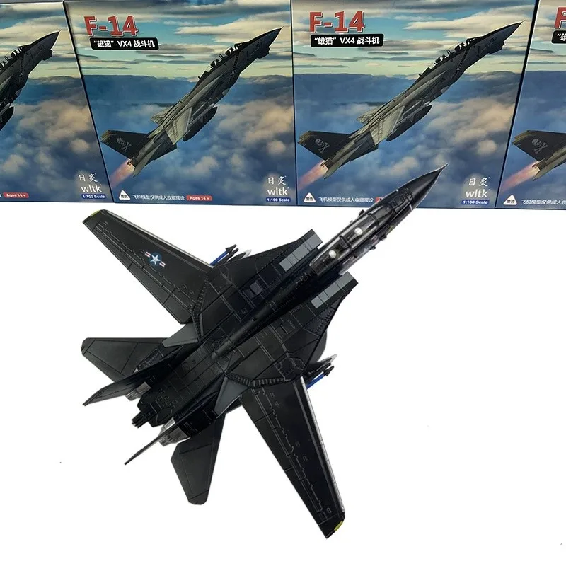 1/100 American F14 Tomcat Fighter Vx-4 Tester Squadron Military Alloy Aircraft Models Souvenir Decoration Gifts For Adult Boy