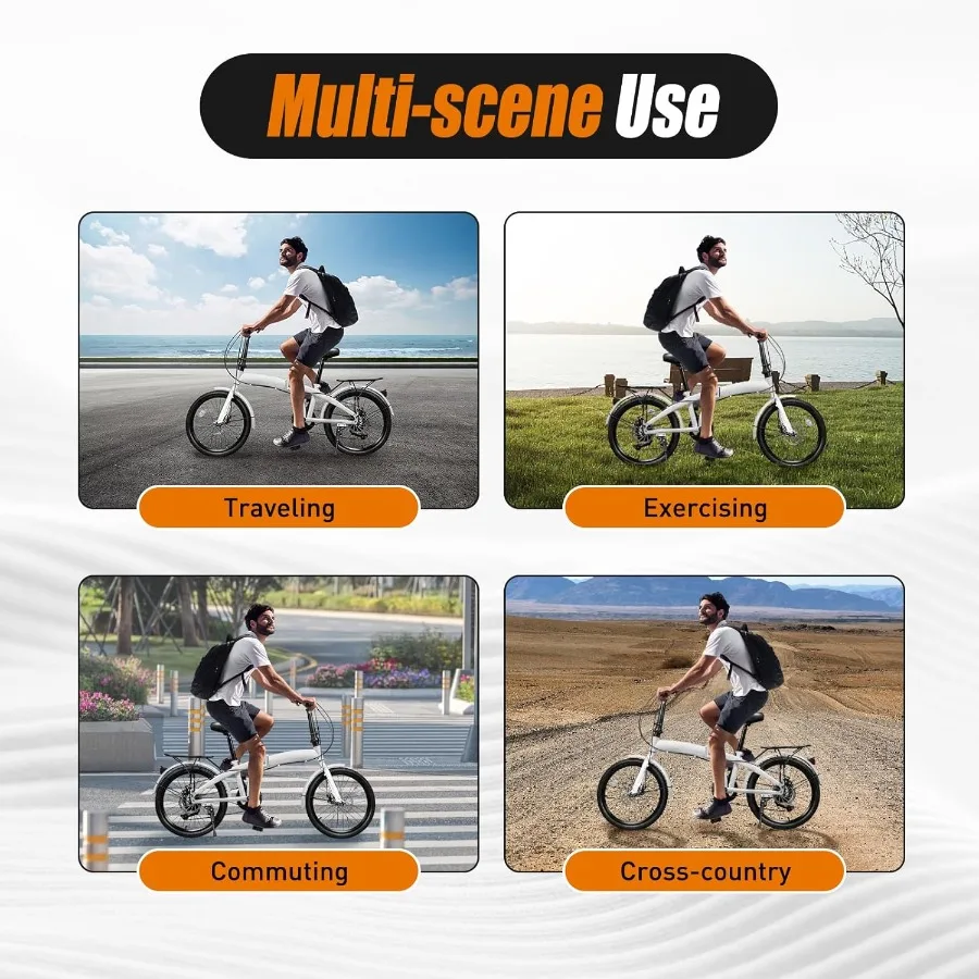 دراجة قابلة للطي مقاس 20 بوصة مع ناقل حركة 7 تروس وفرامل قرصية أمامية وخلفية خفيفة الوزن بإطار من سبائك الألومنيوم قابلة للطي دراجة Desi