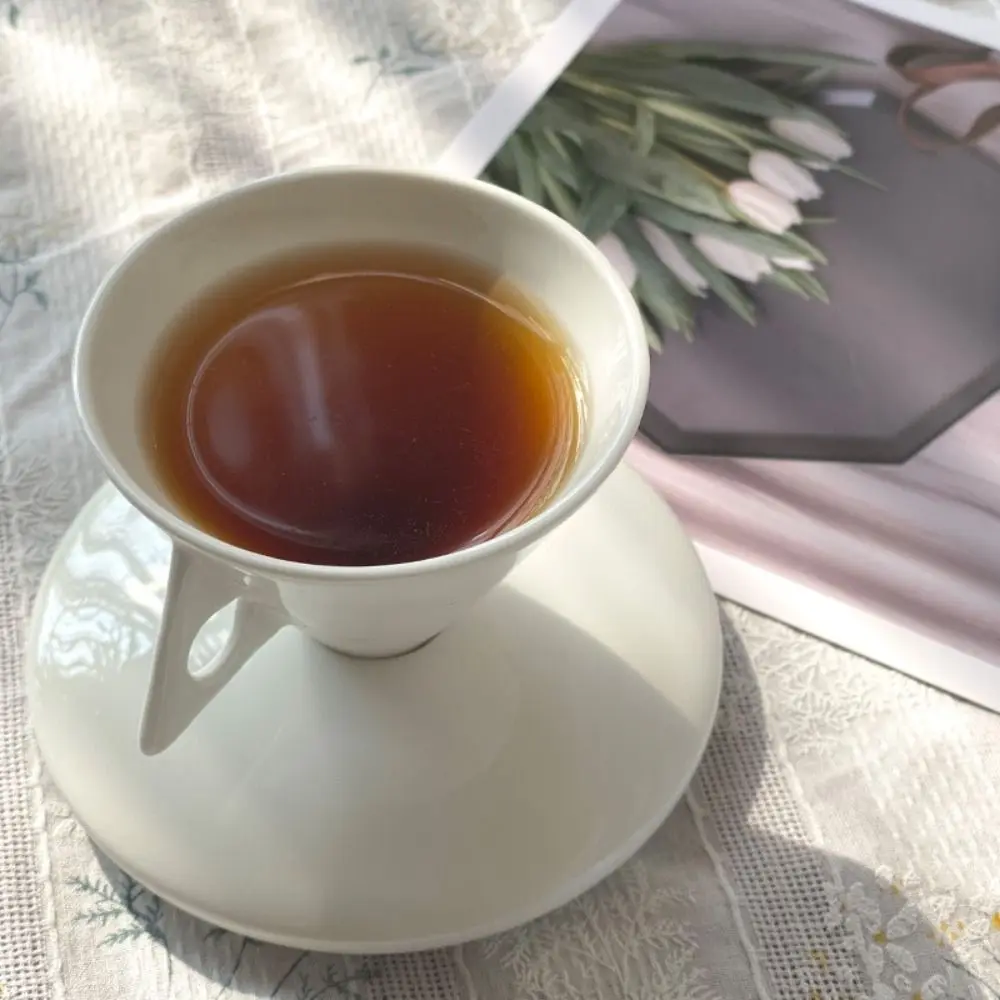 

Coffee Accessories Bone China Porcelain Espresso Cup Set Minimalist Vintage Coffee Cup Conical Demitasse Cup Cafe