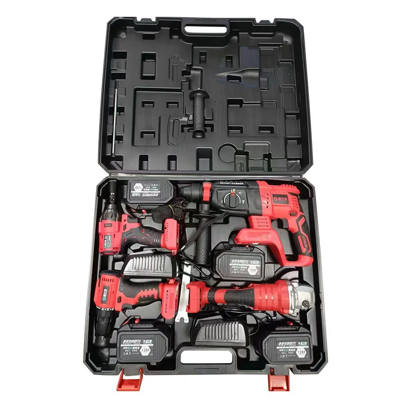 

20254pcs in 1 Cordless Power Drills Wrench Angle Hammer Drill Tool Set