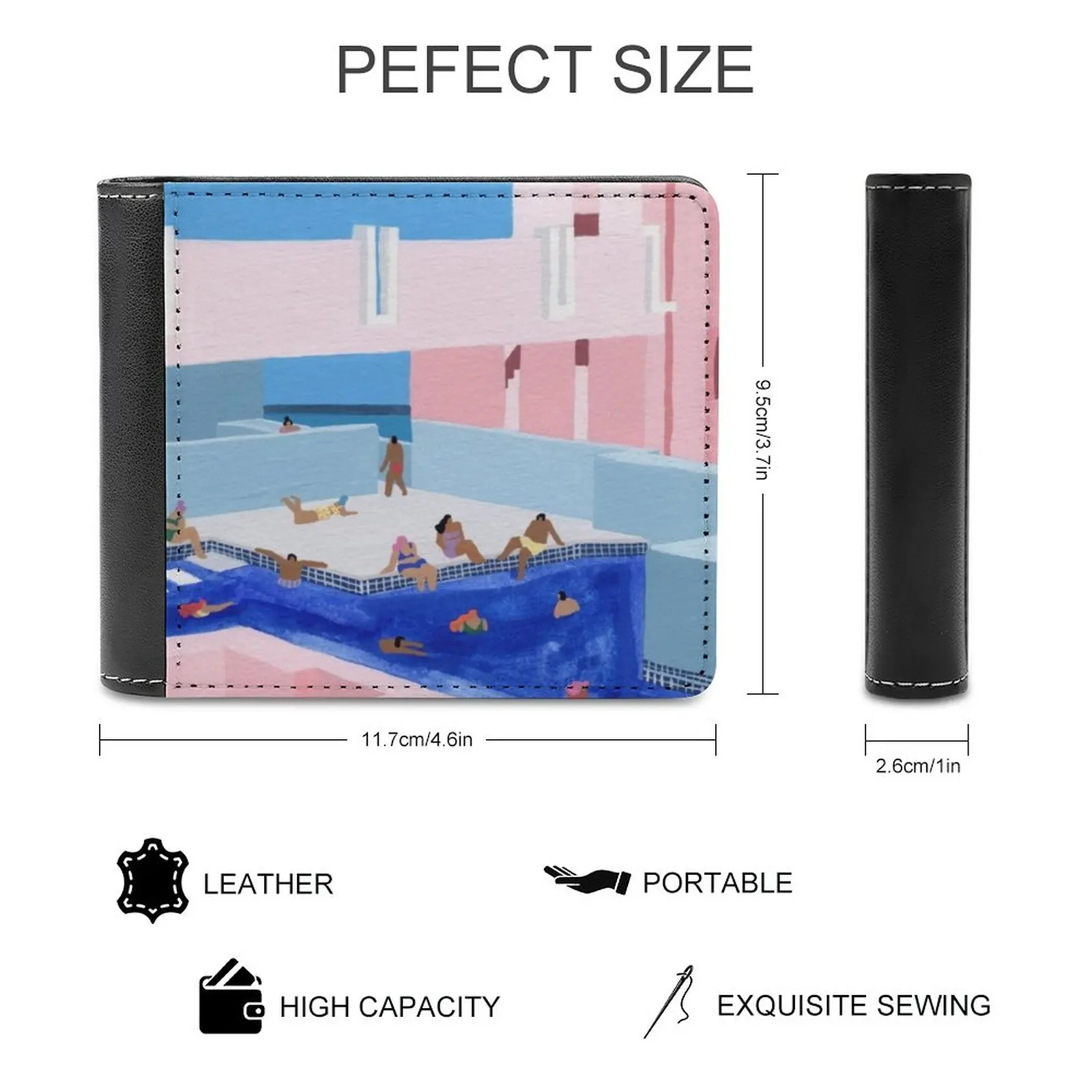 레이크랜드 밤 가죽 지갑 짧은 슬림 남성 지갑 돈 신용 카드 소지자 남성 지갑 레이크랜드 Shadowbringers 최종