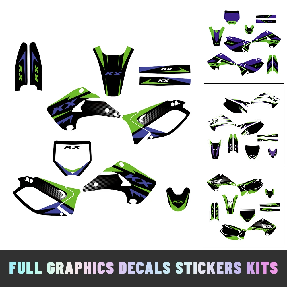 

Fit for KAWASAKI KX125 KX250 2003-2012 Motorcycle Graphics Background Decals Stickers