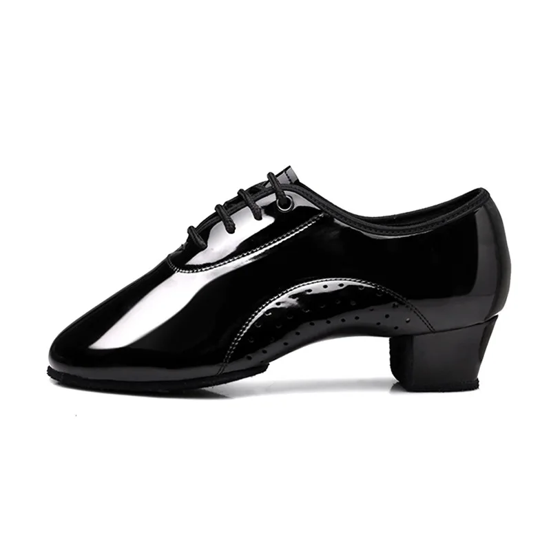 Men Black Latin Dance Shoes Low Heels Ballroom Men\'s Dancing Shoes for Boys Tango Salsa Rumba Modern Jazz Dance Sneaker