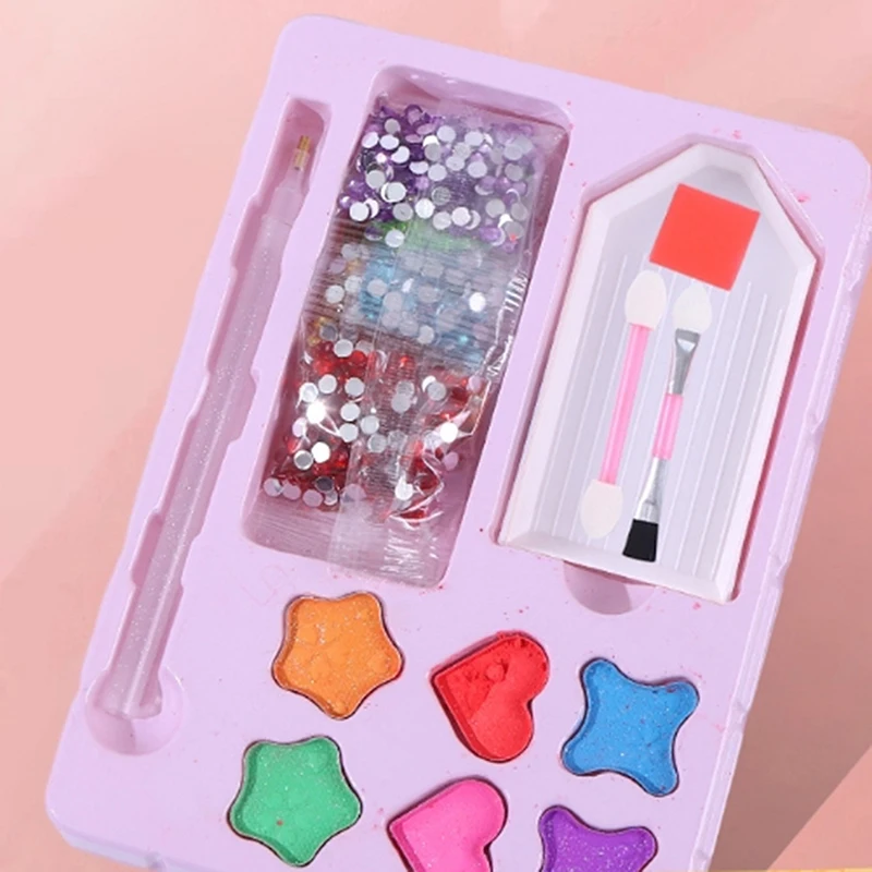 1 Set Princess Makeup Bag Kit With Princess Dress Up Sticker Book DIY Paper Art Craft Birthday Gifts For Girl