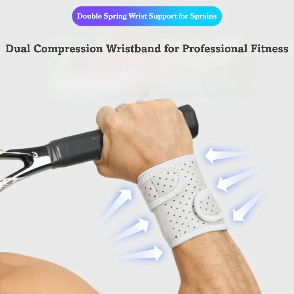 Spring Support Wrist Brace Adjustable Straps Breathable Sports Wrist Support Compression Design Cross Straps Wrist Guard