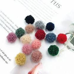 200 sztuk 15mm kręcone Pompon pluszowe kulki DIY Craft kolczyki wisiorek akcesoria do włosów odzież kapelusz dekoracje ślubne materiały pompony