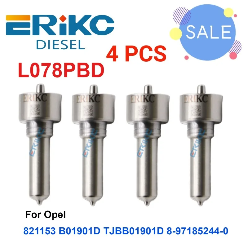 

4 шт. струйная форсунка L078PBD B01901D дизельная форсунка Common Rail L078 PBD для Opel 821153 B01901D TJBB01901D 8-97185244-0