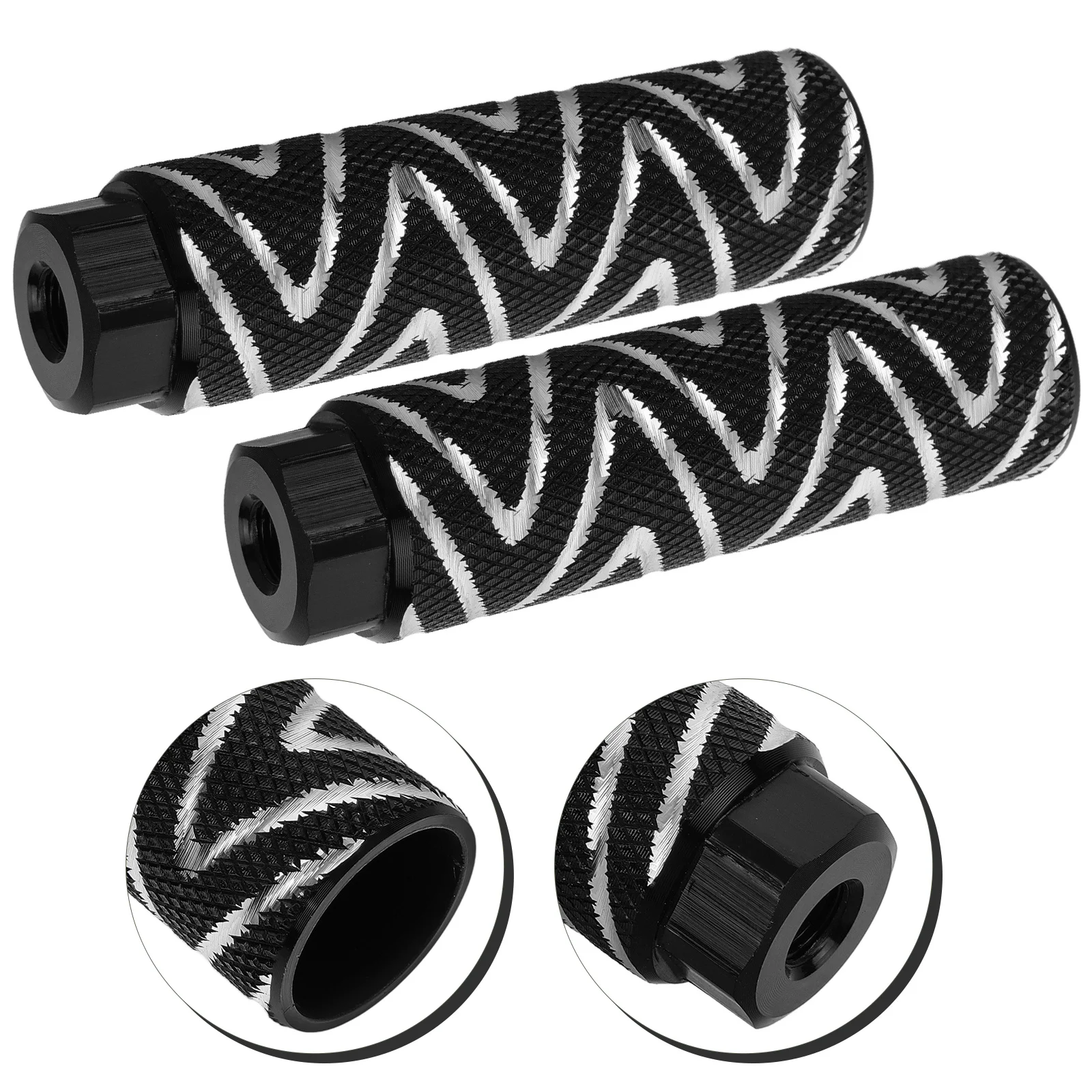 

1Pair Bike Pegs Aluminum Alloy Sturdy Anti-Slip Rear Axle Pegs Cycling Footrests Accessories for Mountain Bikes