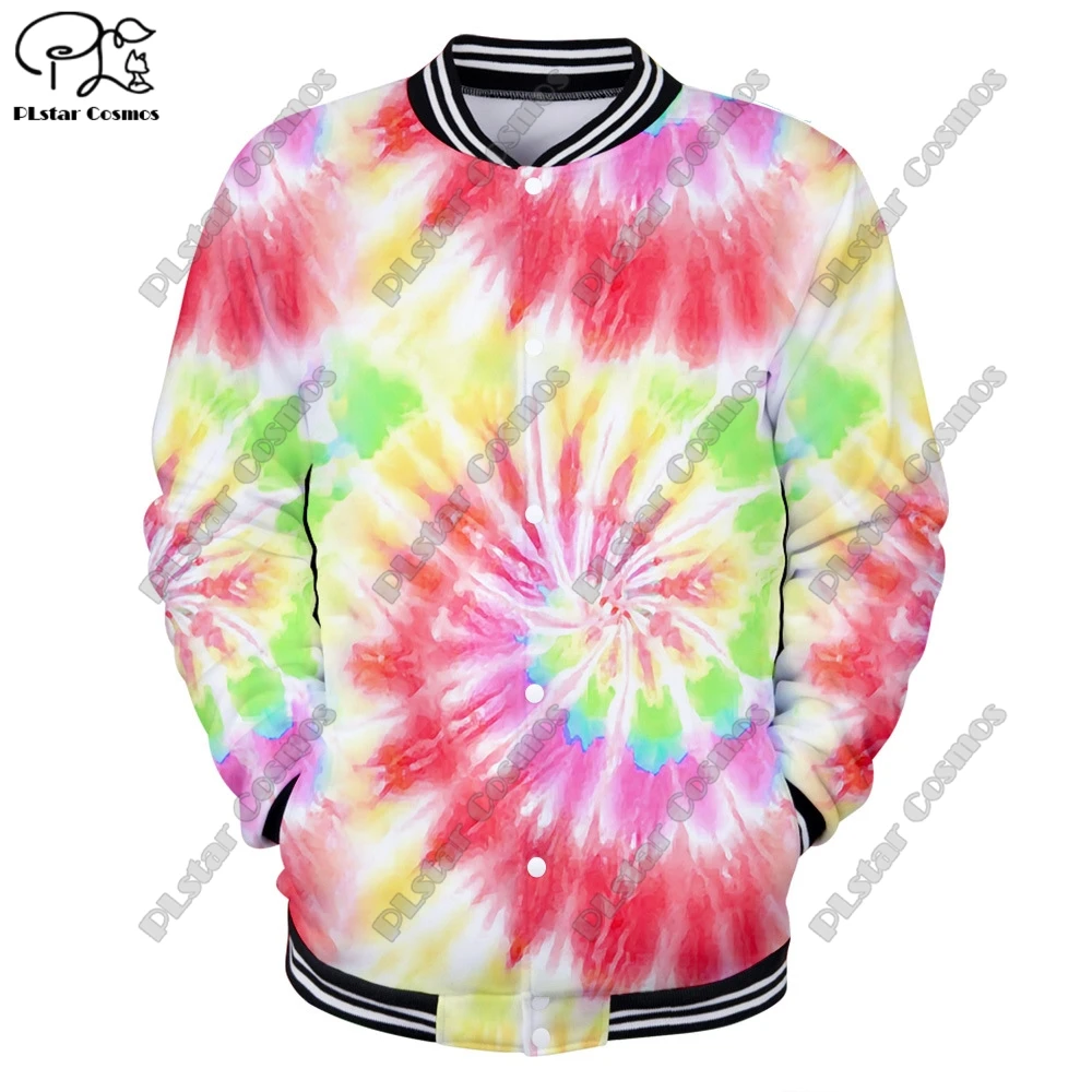 3D Printing Gradient Ancient Tie Dye Pattern Genuine Full Snap Button Jacket Unisex Winter New Arrivals  ZR-1