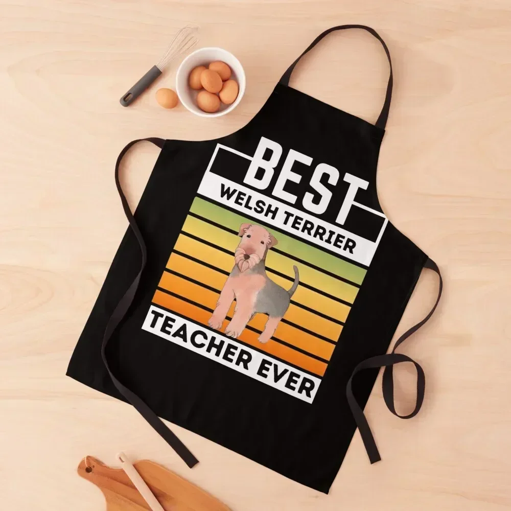 

Welsh Terrier Dog Teacher Lovers , Gift For Teachers Welsh Terrier Lovers Apron Children'S Cooking Kitchens Men Apron