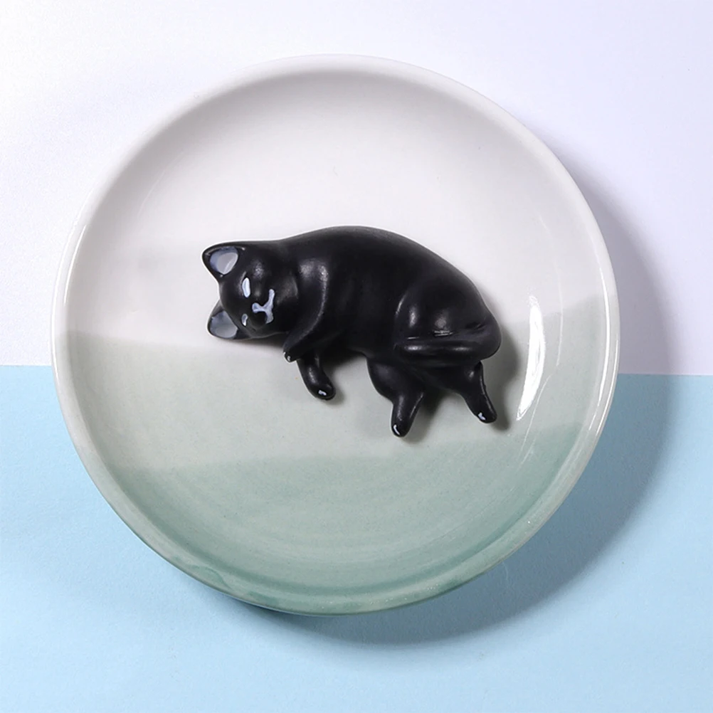 

12 Pcs Cat Pen Holder Kitten Decor Enchanting Holders Statue Cute Aesthetic Resin Pencil Funny