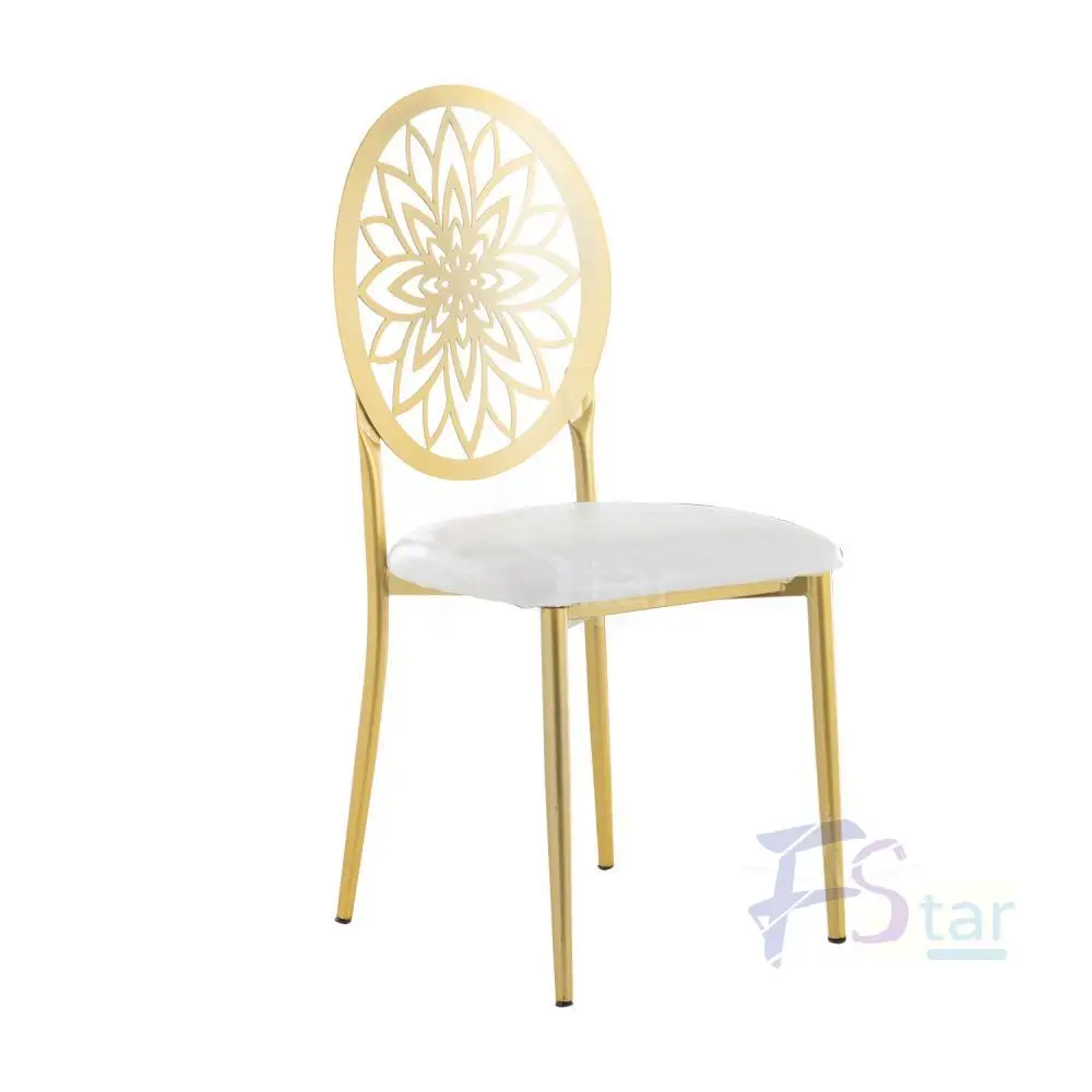 100pcs Shiny Gold Chiavari Chair Metal Stacking Wholesale Dining Wedding Chair Chiavari for Event
