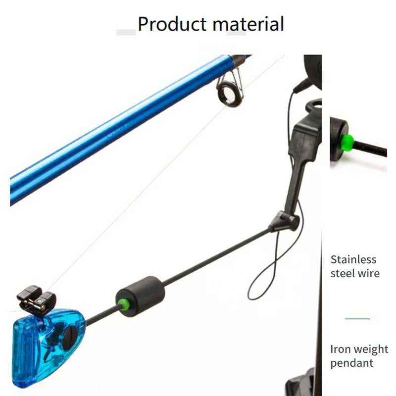 4 шт., набор рыболовных свингеров, индикаторы сигнализации поклевки в футляре на молнии, свингер со светодиодной подсветкой, аксессуары для ловли карпа