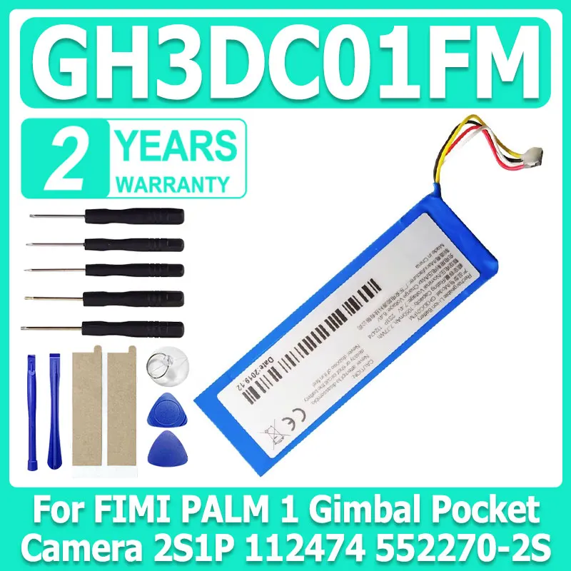 

GH3DC01FM 1050mAh Polymer Li-Ion Battery For FIMI PALM 1 PALM1 Gimbal Pocket Camera 2S1P 112474 552270-2S