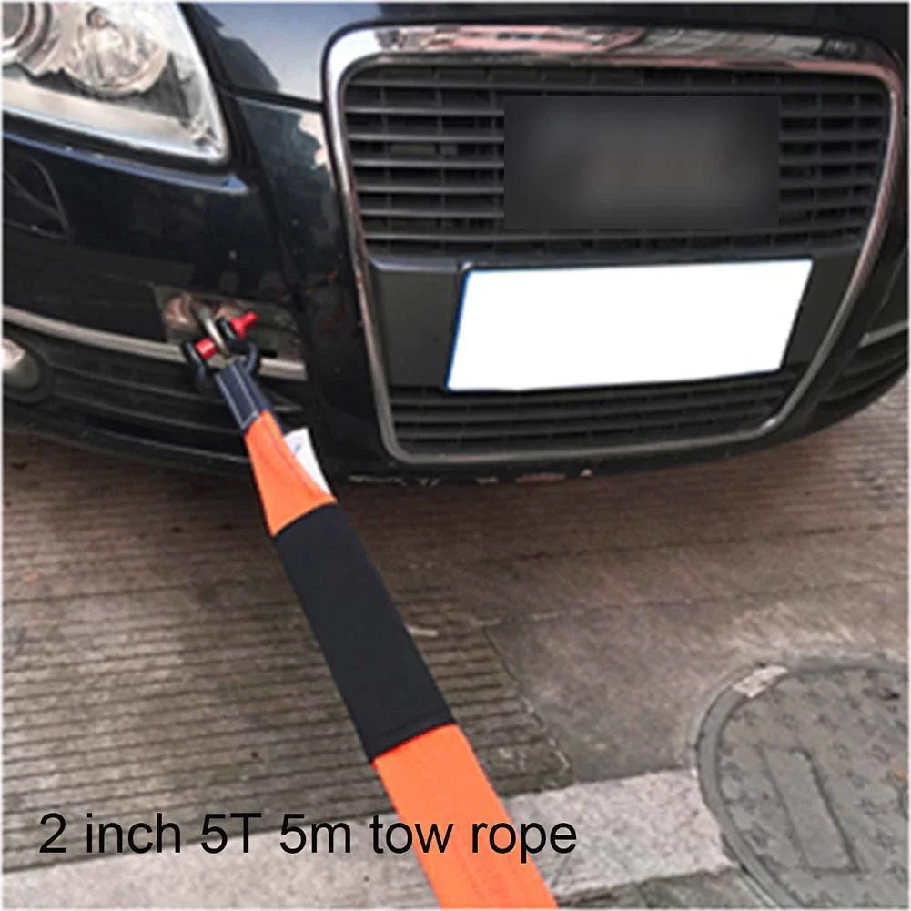 Polyester Recovery Strap 5 Tons Capacity Emergency Off Road Towing Rope Car Road Recovery Tow Strap Towing Accessory for Car