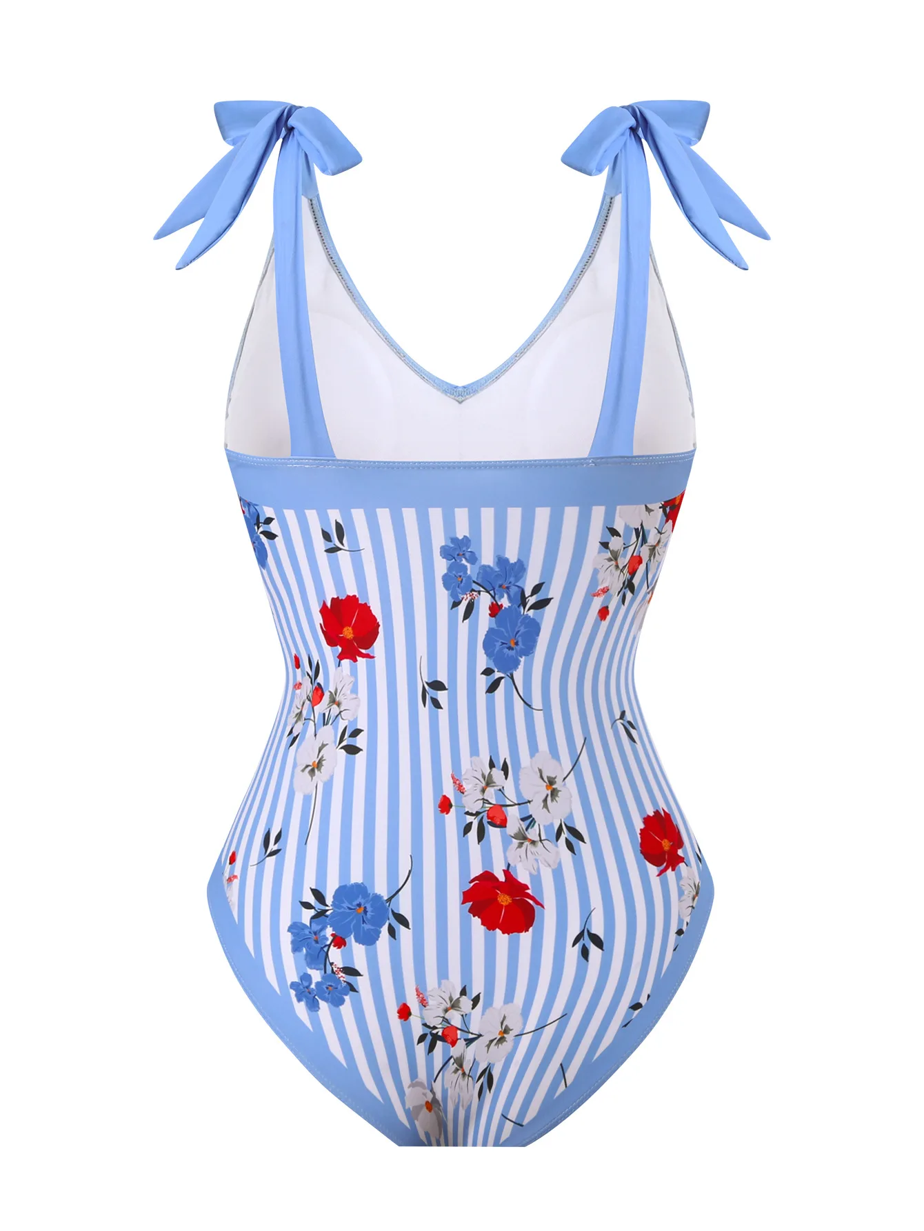 Costume da bagno intero da donna con stampa floreale bohémien, set da bagno elegante, stile abito in due pezzi per le vacanze estive