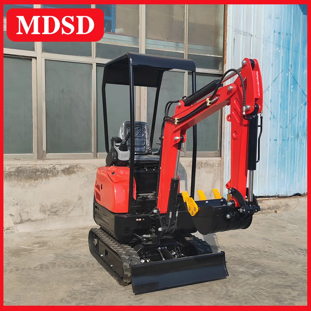 A mais recente produção de CE EPA para miniescavadeira com motor Kubota Escavadeira de esteira de 1,5 toneladas para casa Miniescavadeira personalizada de 2 toneladas