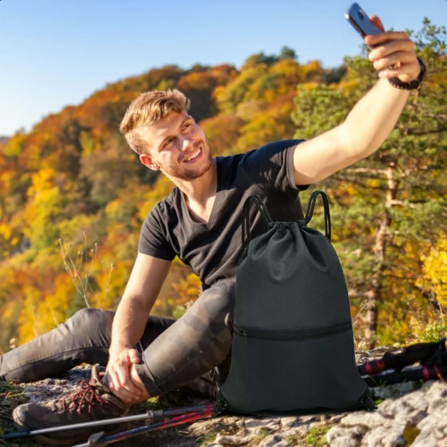 HOLYLUCK Drawstring Backpack Bag Sport Gym Sackpack