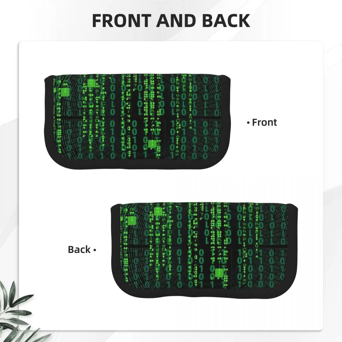 Matrix Original Green Design Pencil Case for Students School Pen Box Pencil Bag Stationery Supplies Pen Holder Bag