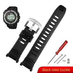 Resin Silicone Watchband For Casio PROTREK 3206 3135 PRW-1500 PRG-130Y PRW-1500Y Strap 26*18mm Men Rubber Watch Band Bracelet