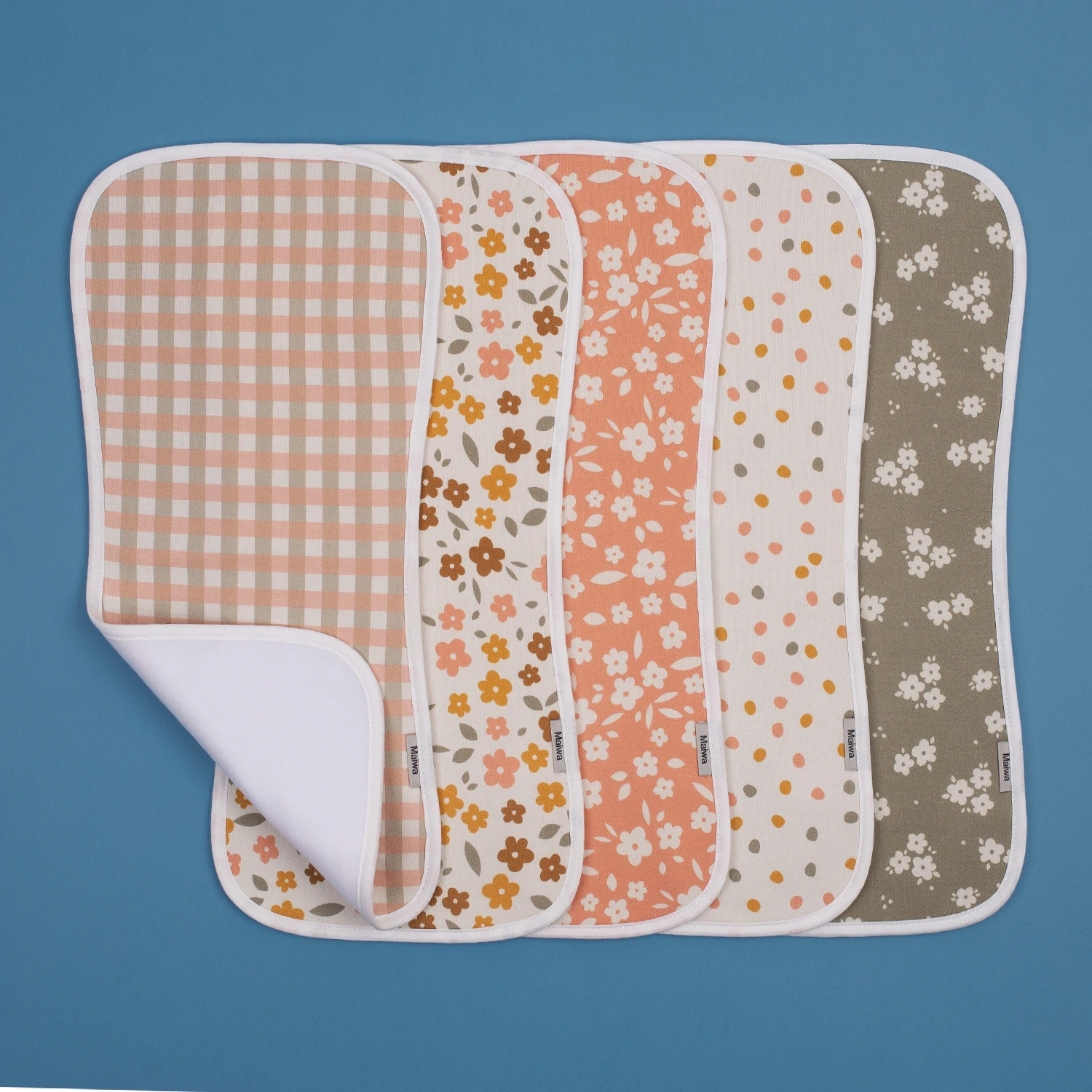 

5 PCS Ultra Soft Baby Burp Cloths, Highly Absorbent Gauze Towels for Newborns, Spit Up Cloths for Feeding，boy and girl