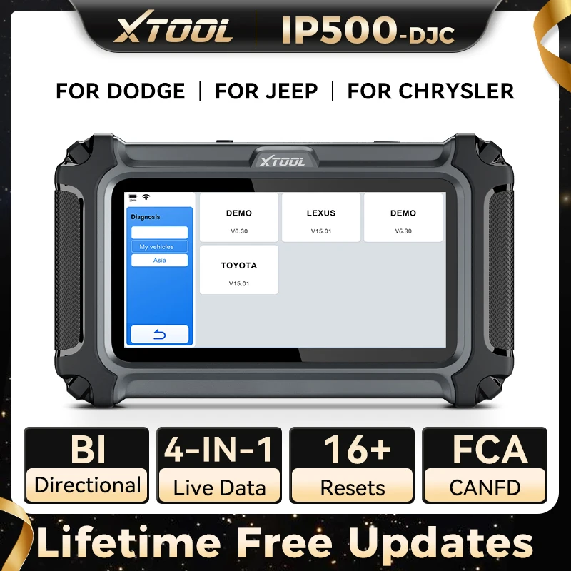 

XTOOL InPlus IP500-DJC OBD2 Automotive Scanner For Dodge/Jeep/Chrysler Car Diagnostic with Injector EPB ABS BMS FCA Free Update
