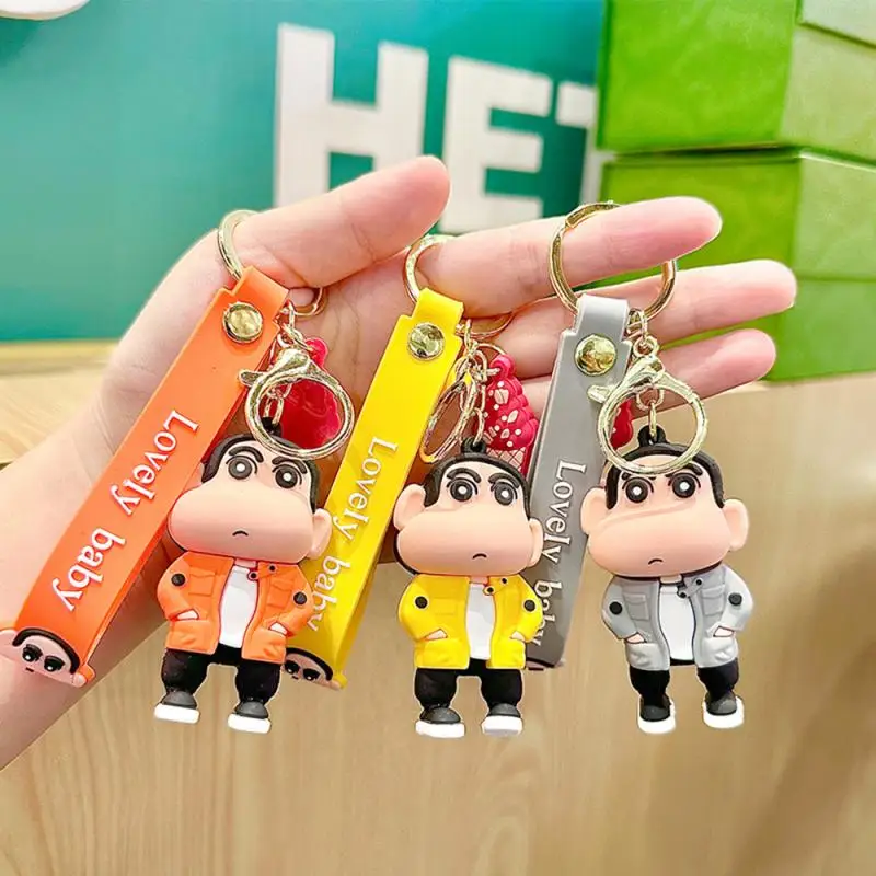 

Anime Crayon Xiaoxin 3D Keychain Creative Cartoon Key Pendant Popular Alloy Keychain Student Backpack Accessories Female Gifts