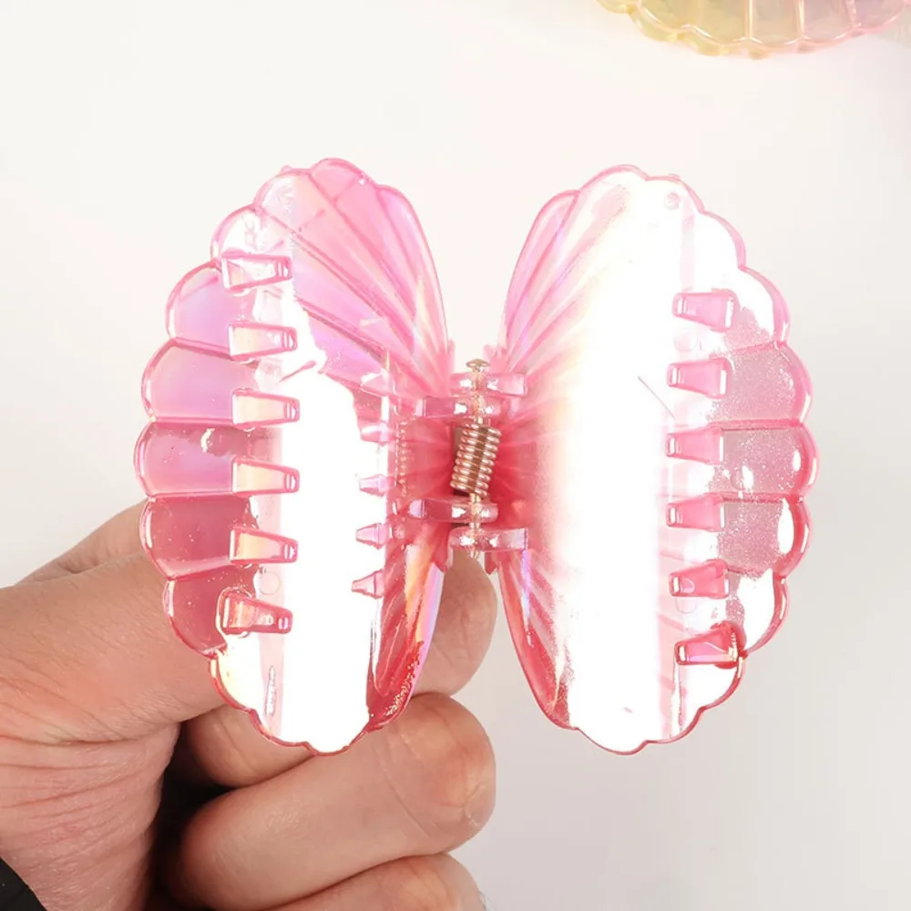 Moda vintage concha garra de cabelo antiderrapante gradiente cor concha grampo de cabelo elegante retro beira-mar praia caranguejo clipe verão