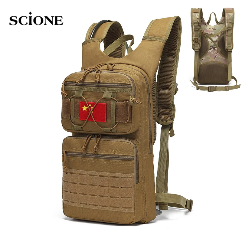 Hydration Backpack Bicycle Tactical Assault Outdoor Sports Climbing Riding Bags Men Cycling Water Bike Molle Camping Hiking Bag