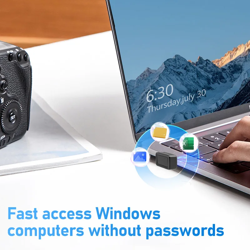 الكمبيوتر المحمول ويندوز 10/11 مرحبا مفتاح الأمان البيومترية تسجيل الدخول في الحساب الآمن USB وحدة الماسح الضوئي للأصابع جهاز USB قارئ بصمات الأصابع