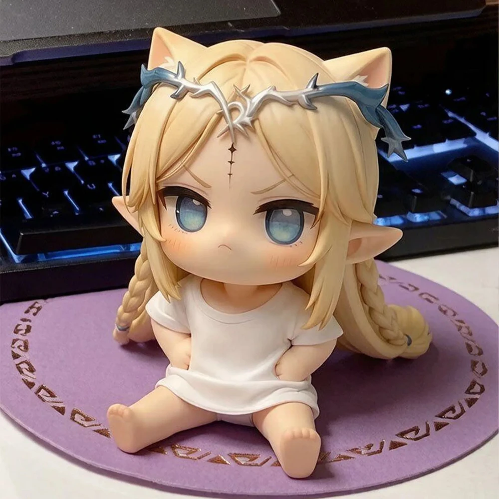 Figura GK de Kal'Tsit de Arknights - Estatua de Resina de Anime de Elfa Rubia con Orejas de Gato, Linda Figura Decorativa de Escritorio para Fans